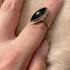 Black onyx with diamond